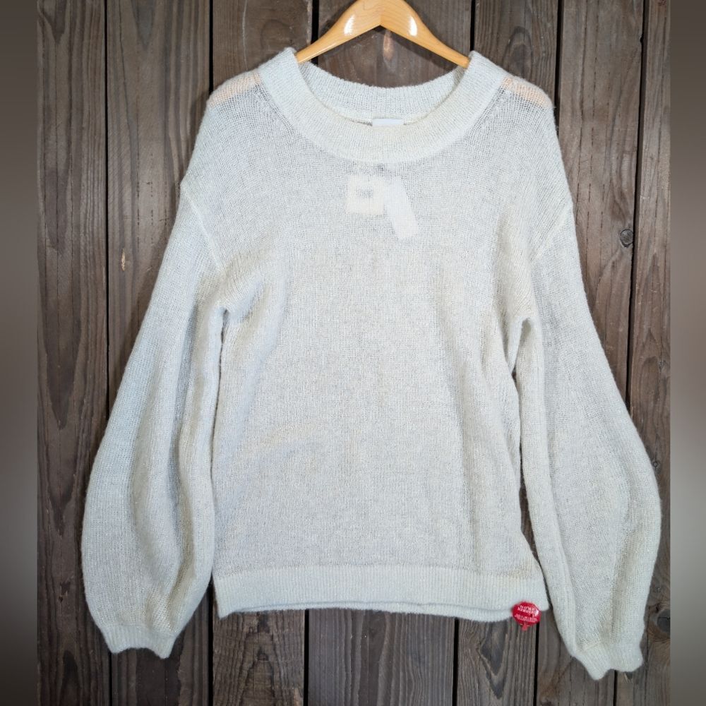 NWT SIMKHAI Cream Crew Neck Sweater L